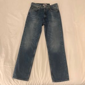 Zara straight fit mid-rise ankle length jeans